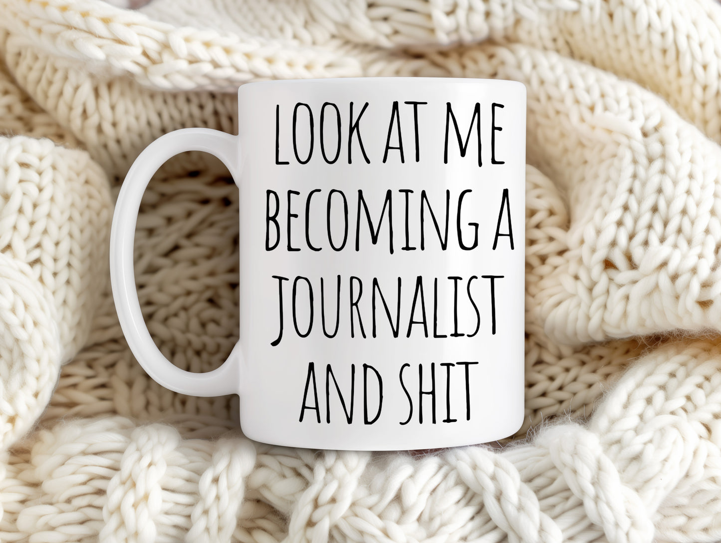 MirthfulMug™ - Look At Me Becoming A Journalist Mug | White Version