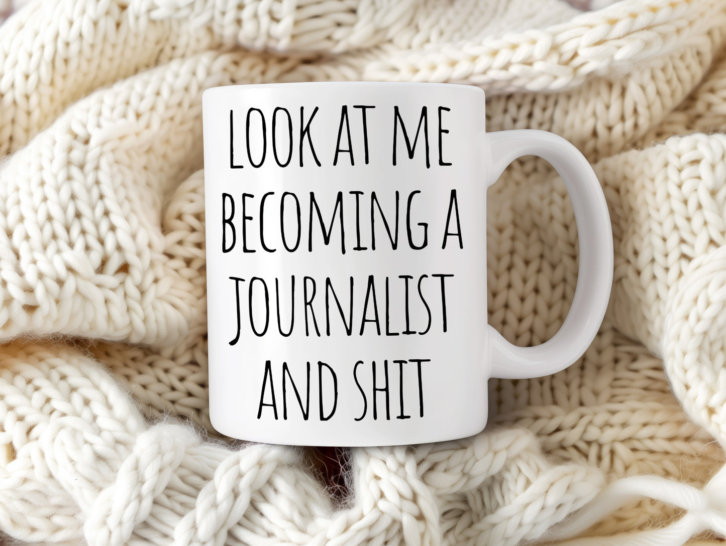 MirthfulMug™ - Look At Me Becoming A Journalist Mug | White Version