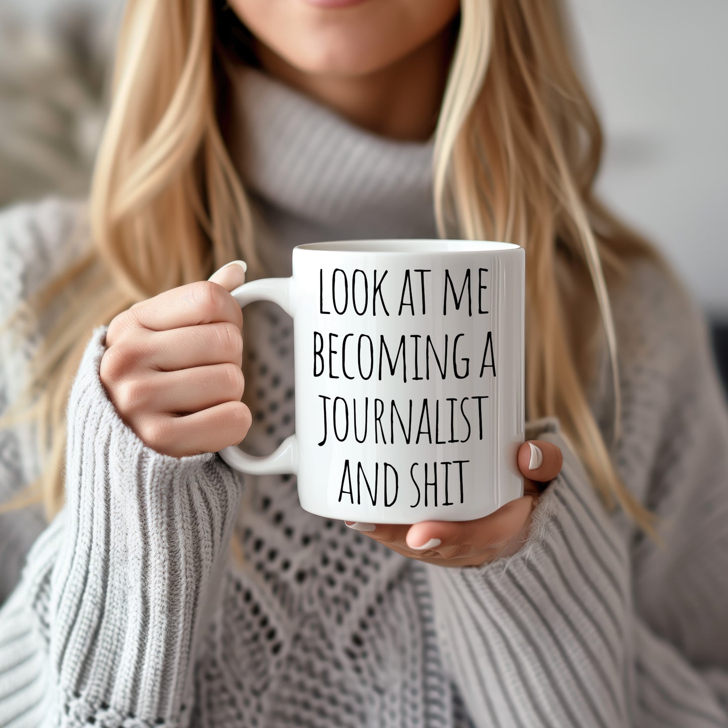 MirthfulMug™ - Look At Me Becoming A Journalist Mug | White Version