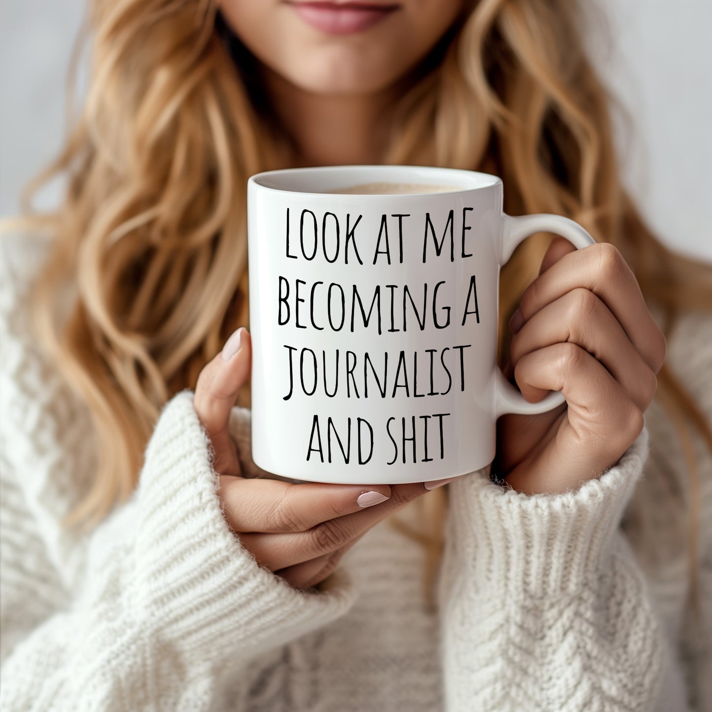 MirthfulMug™ - Look At Me Becoming A Journalist Mug | White Version