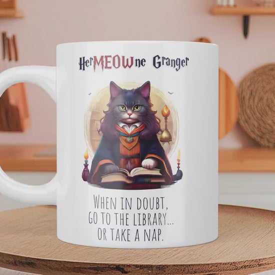 Herry Pawter Mug, Potter Cat Mug, Gift For Her, Herry Pawter Kitten Potter Cats, Cat Lover Gift, Gift For Him, Halloween Gift, Wizard Mug