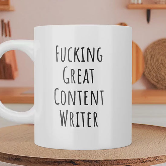 Content Writer Mug - Funny Gift for Writer and Creative Ceramic Coffee Cup Perfect for Freelancers & Best Friends Unique Office Decor