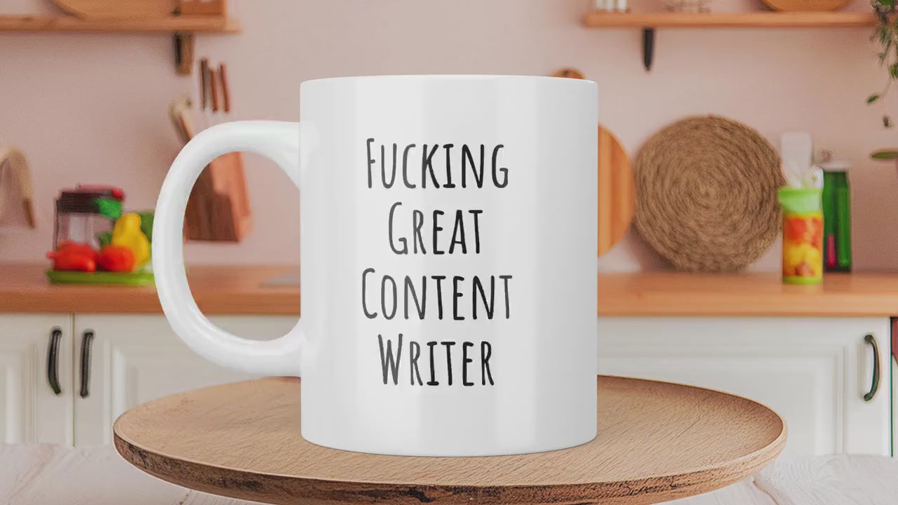 Content Writer Mug - Funny Gift for Writer and Creative Ceramic Coffee Cup Perfect for Freelancers & Best Friends Unique Office Decor